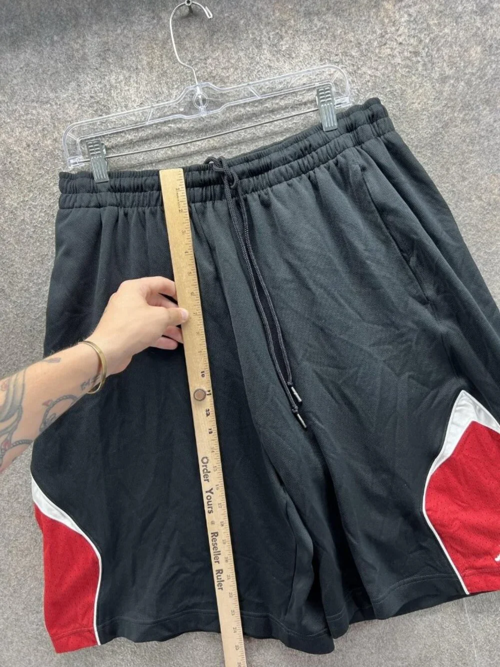 Y2K Jordan Shorts Mens 3XL Black Basketball Mesh Colorblock Logo Jumpman Dazzel